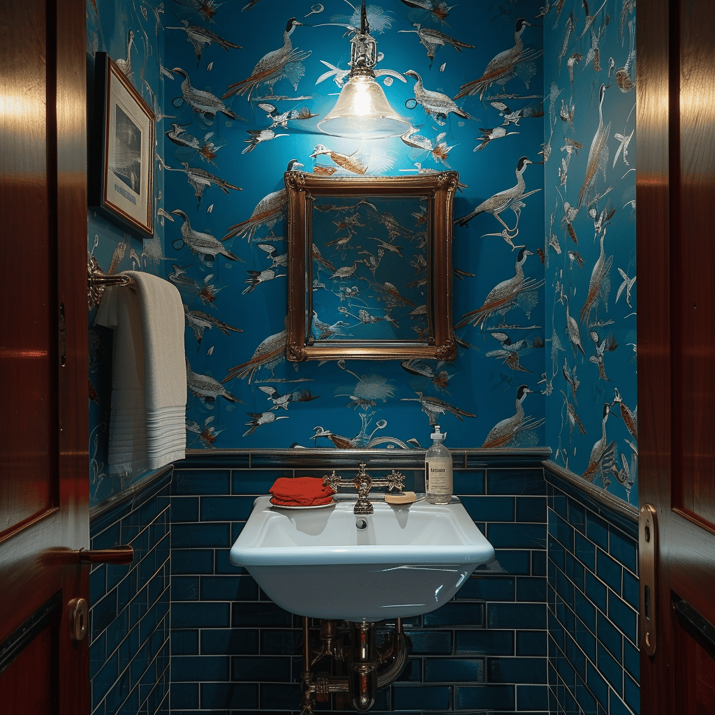Art Deco bathroom creates a luxe and luminous sanctuary, bright and welcoming