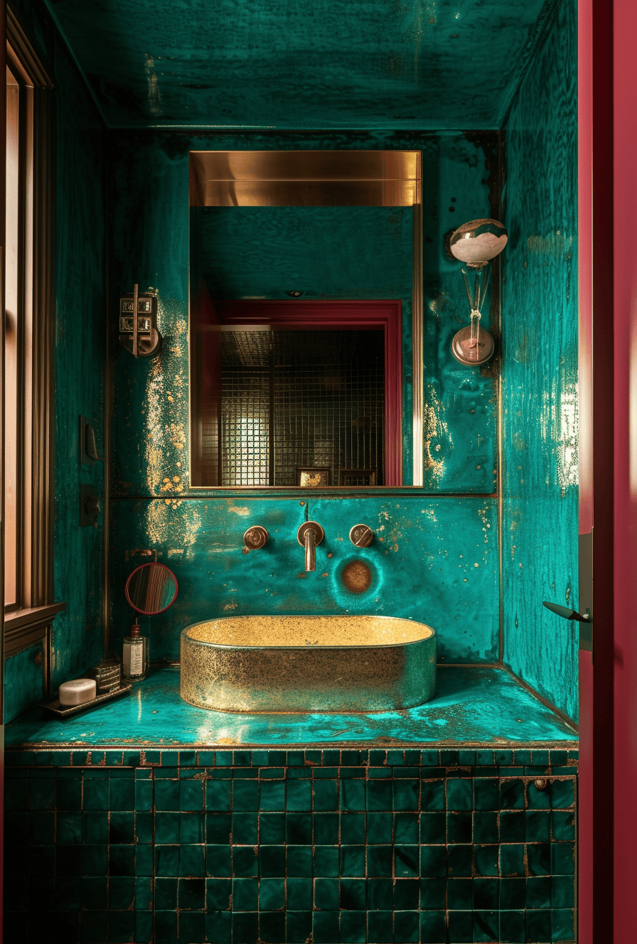 Art Deco bathroom transformation that blends 1920s history with modern elegance