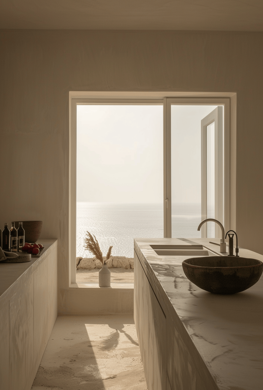 Coastal Kitchen Refresh/ Quick updates with blue and white striped textiles for a refreshed coastal look