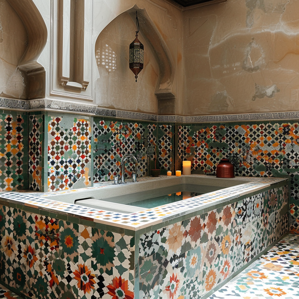 Colorful moroccan tilework design