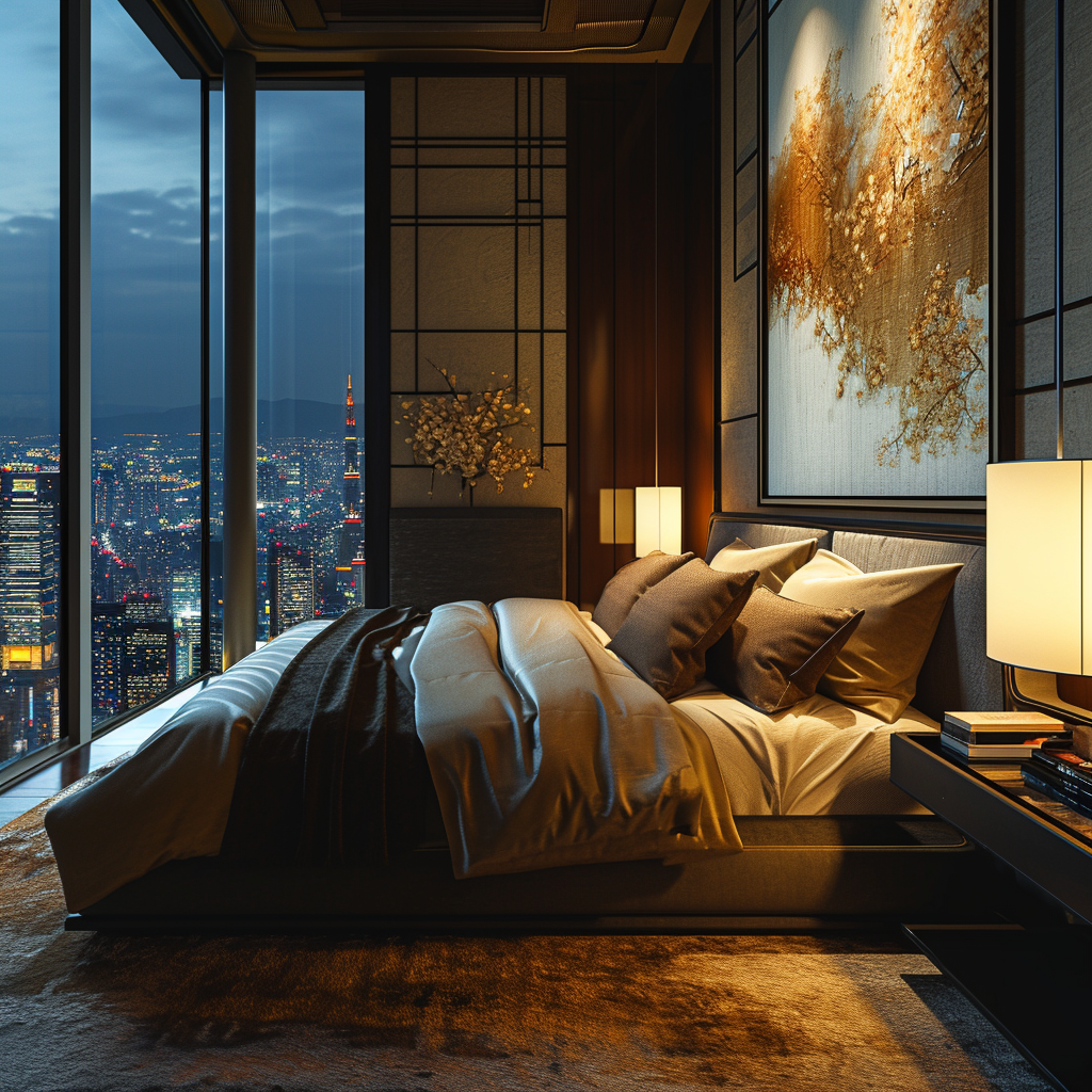 Compact Japanese style bedroom ideas perfect for small apartments.