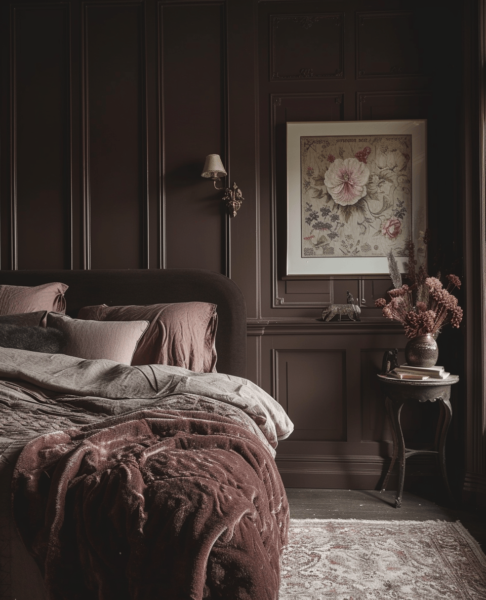 Cozy Victorian bedroom retreat adorned with modern and Victorian era furnishings