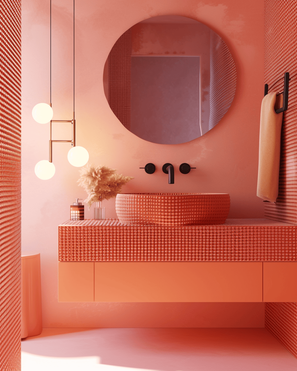 Crafting the vintage look in a 70s bathroom with modern decor magic
