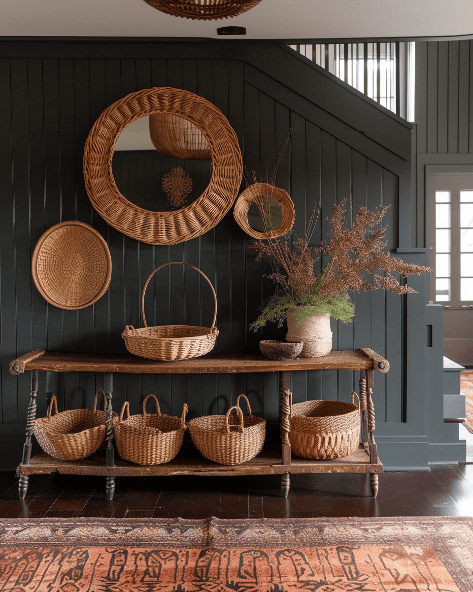 DIY rustic hallway project showcasing personalized touches and handmade decor to enhance the homey feel