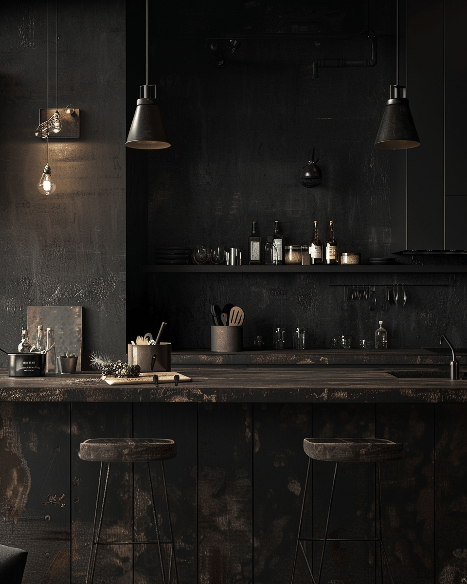Dark Kitchen Renovations/ A seamless upgrade transforming a kitchen with dark design elements