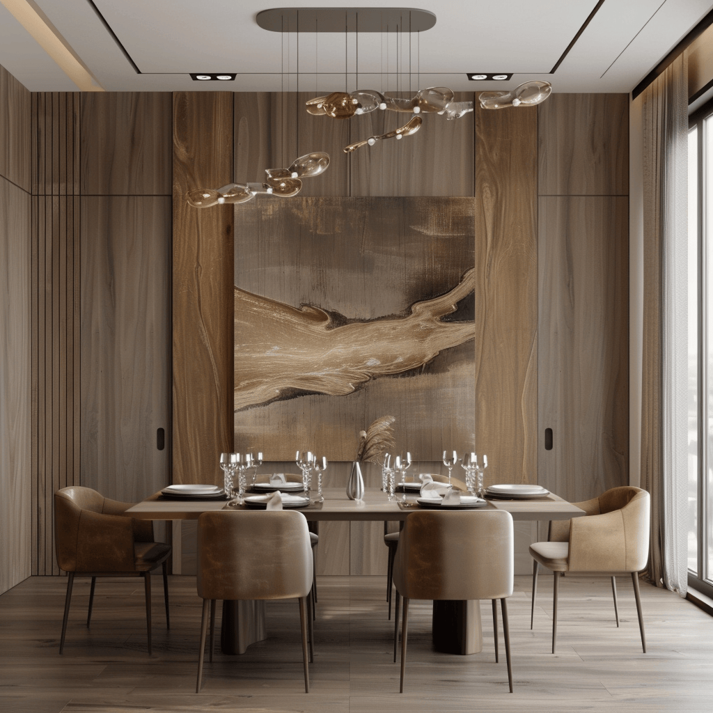 Dining room showcasing driftwood inspired taupes2