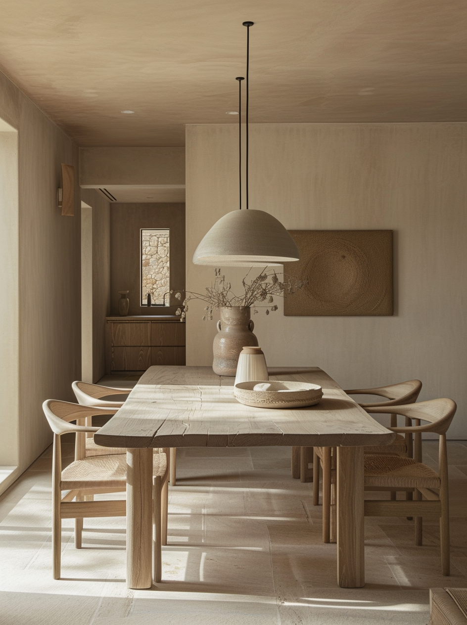 Farmhouse dining room showcasing a mix of traditional and modern chair styles