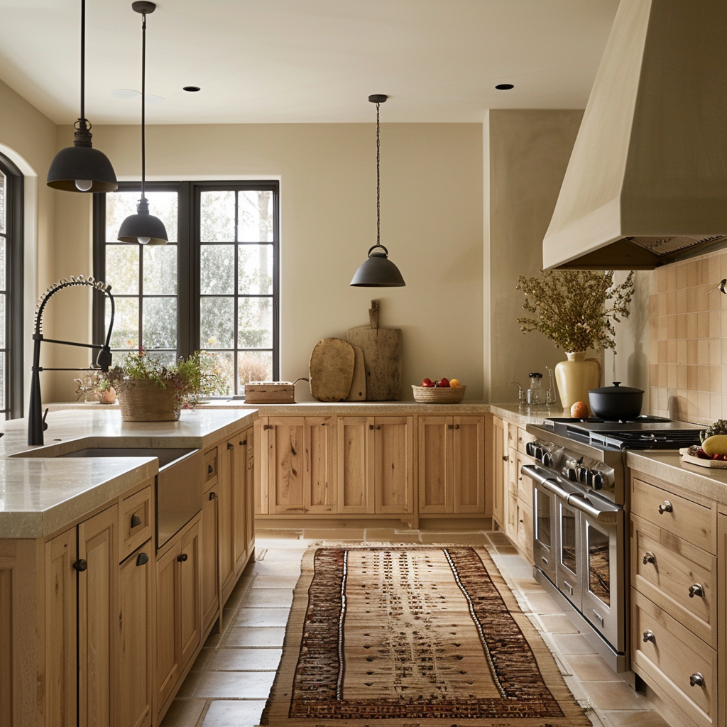 Farmhouse kitchen design tips for merging contemporary comfort with traditional charm