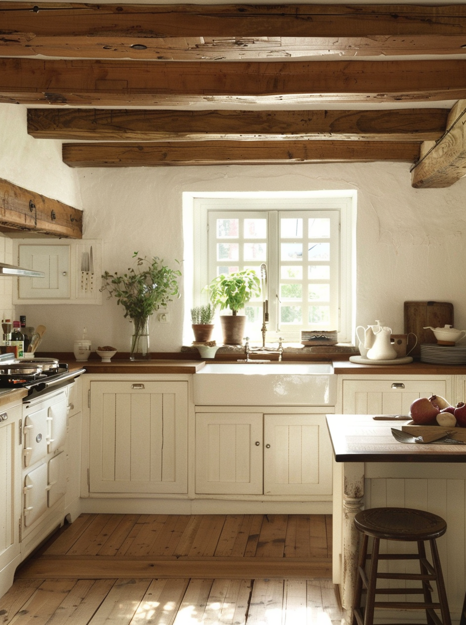 Farmhouse kitchen pathways image leading to modern designs enriched with cozy farmhouse aesthetics