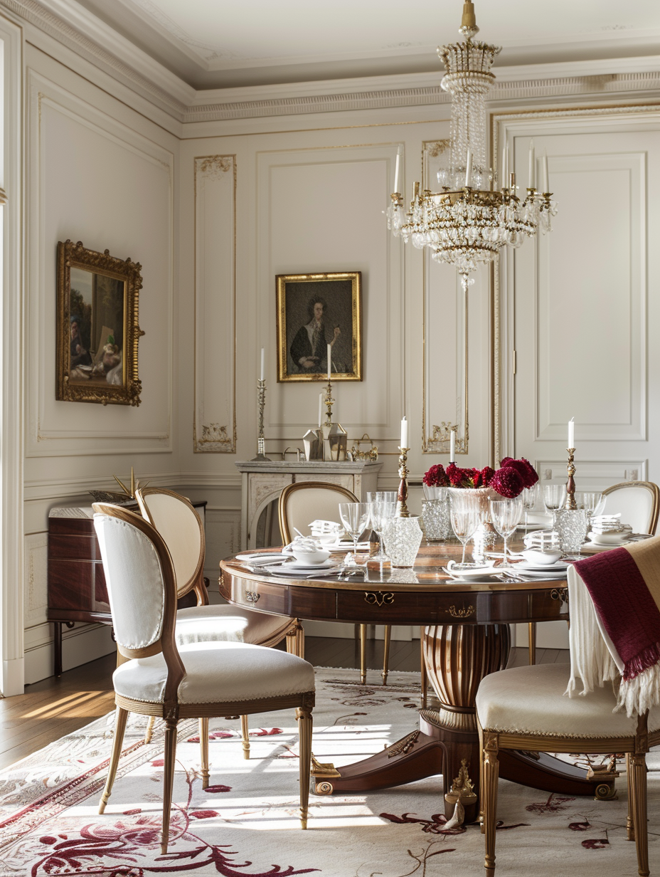 French Parisian dining aesthetics focused on achieving a perfect Parisian look