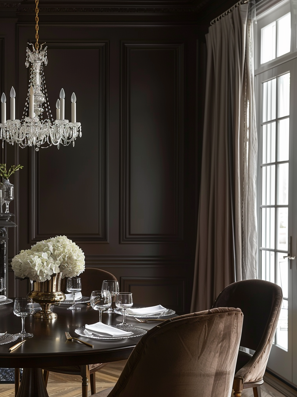 French Parisian dining style that combines elegance with contemporary flair