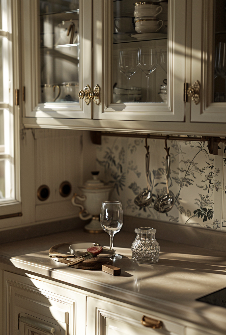 French Parisian kitchen countertops in luxurious marble, offering both beauty and durability