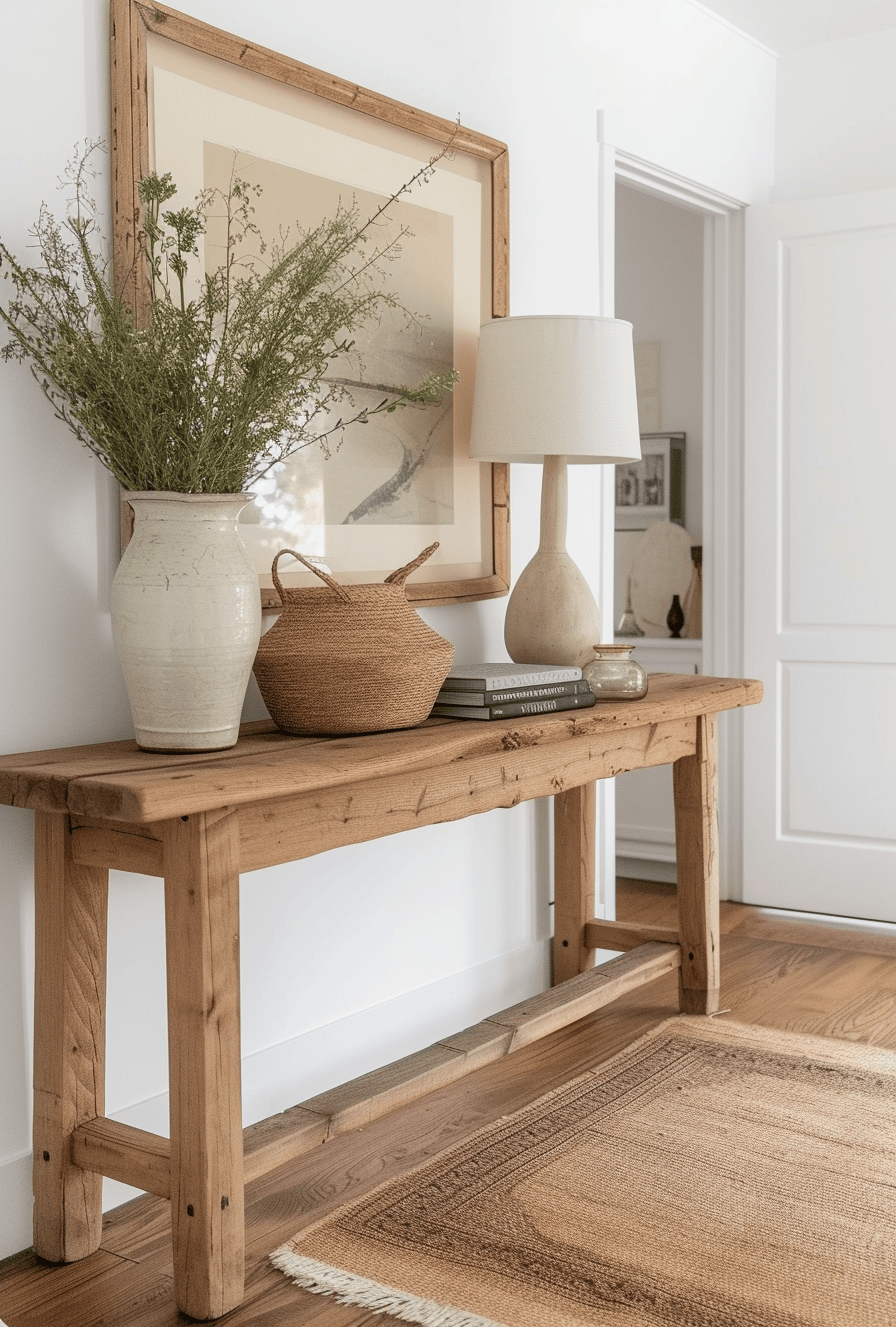 Innovations in rustic hallway design, showcasing modern twists on traditional rustic elements for a unique space