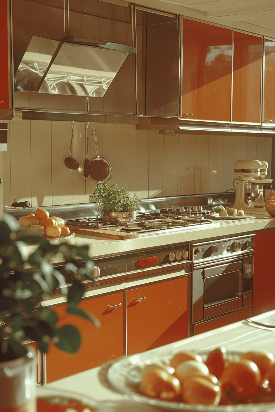 Innovative 70s kitchen design with sunken space concept