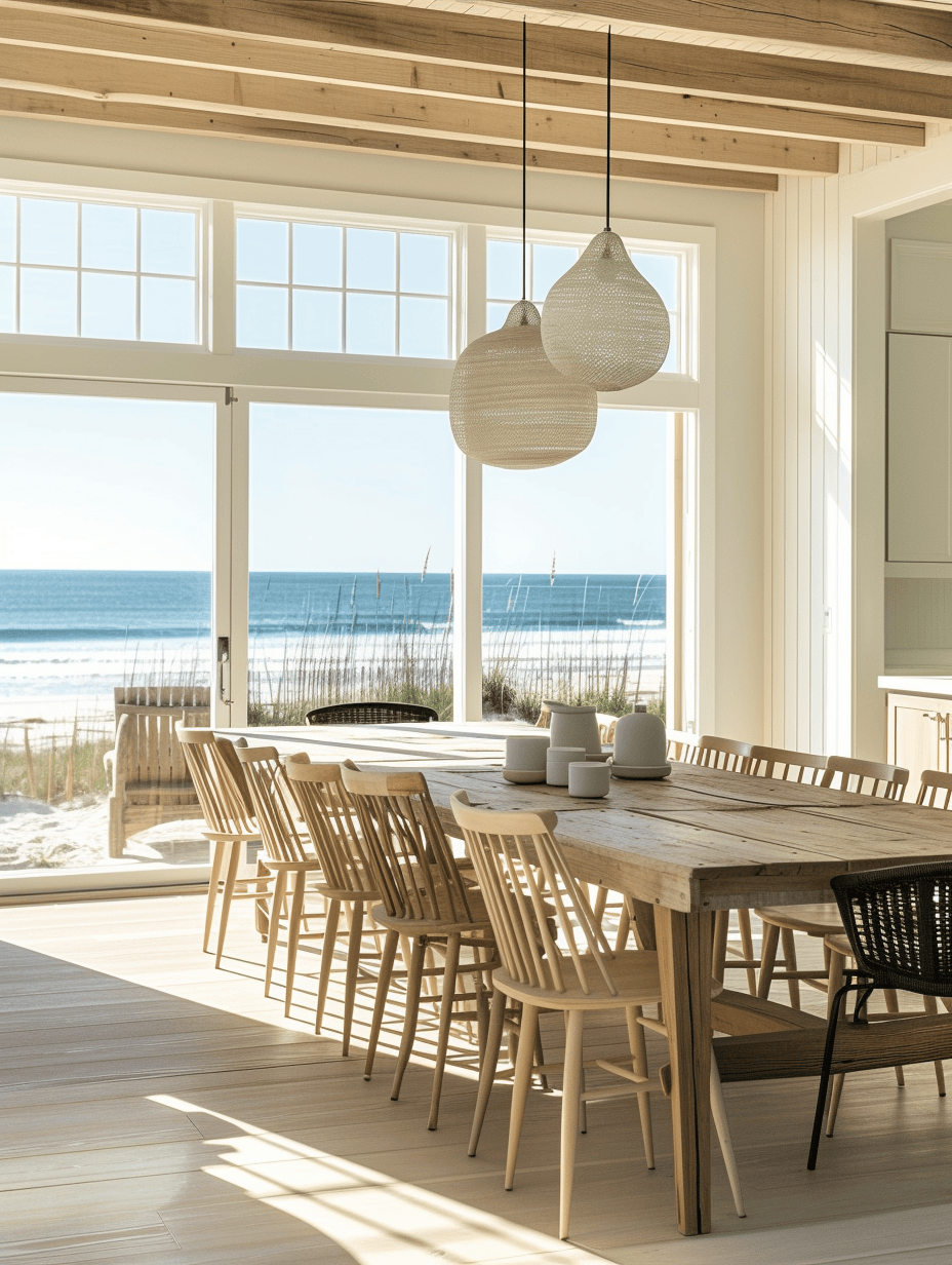 Innovative coastal dining room design ideas that merge modernity with the coast