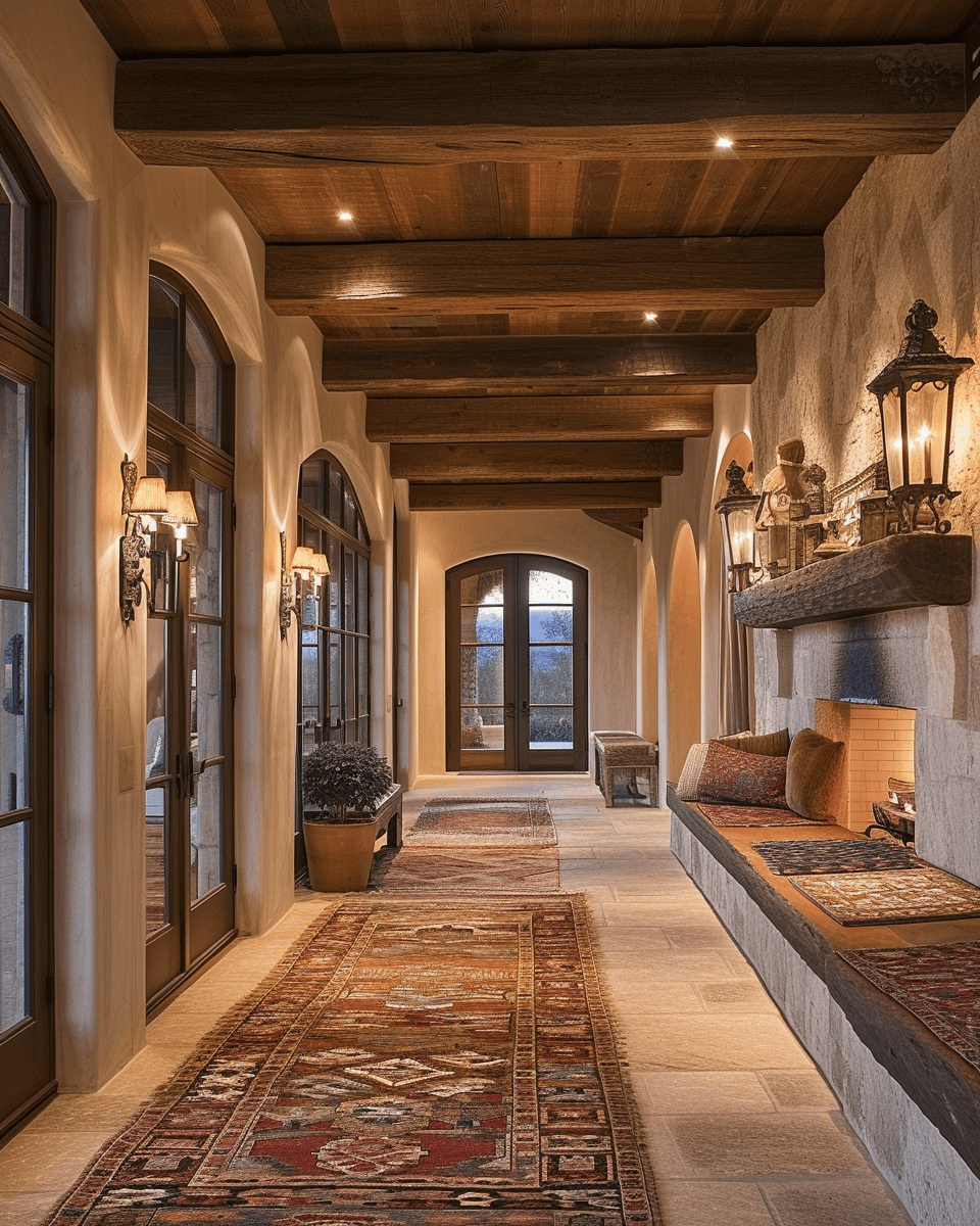 Innovative rustic hallway design with unique decor elements and creative layouts that stand out