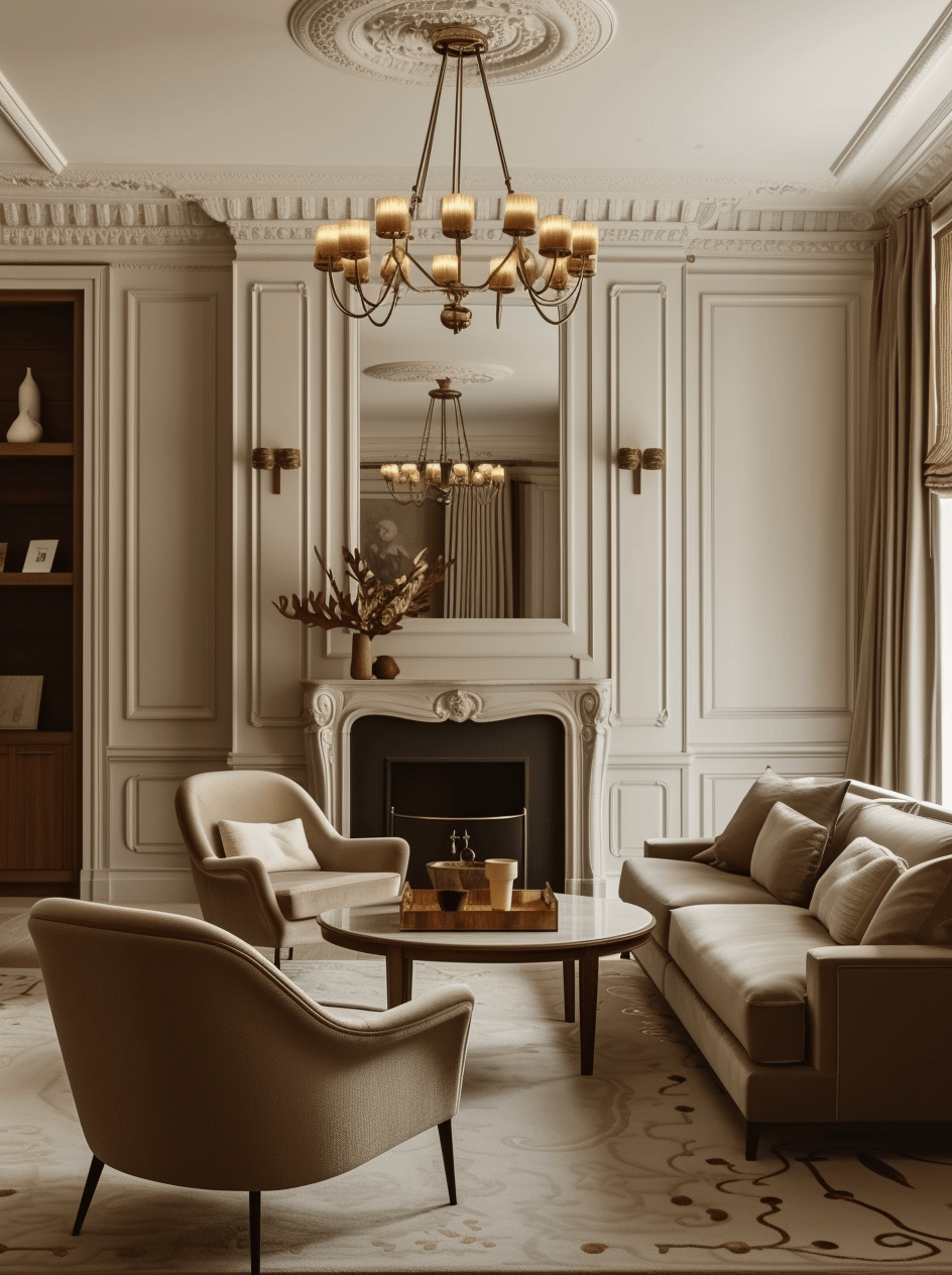 Inspiring modern Victorian living room with a blend of antique and contemporary decor