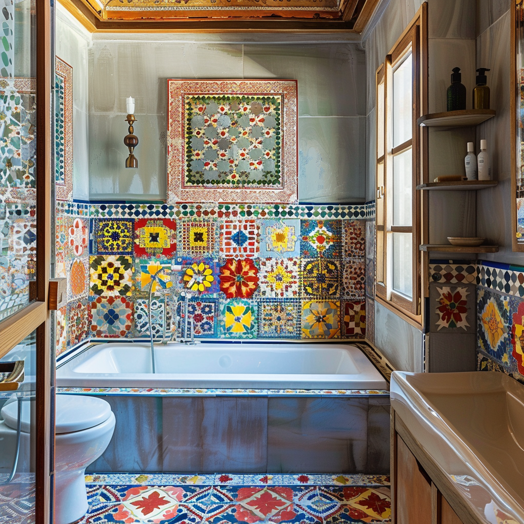 Intricate moroccan bath design