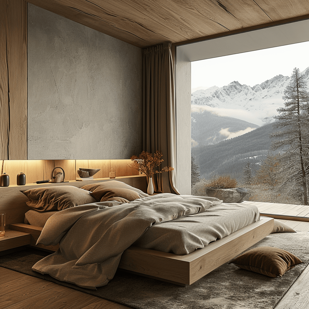 Japandi bedroom highlighting simplicity, elegance, and functional design