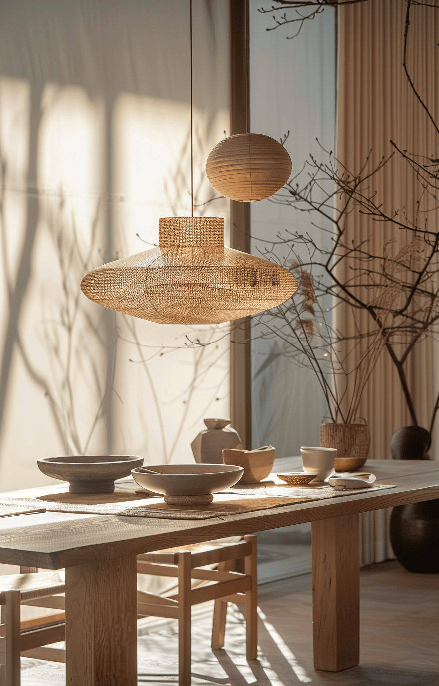 Japandi dining room guide for merging minimalism with cozy warmth