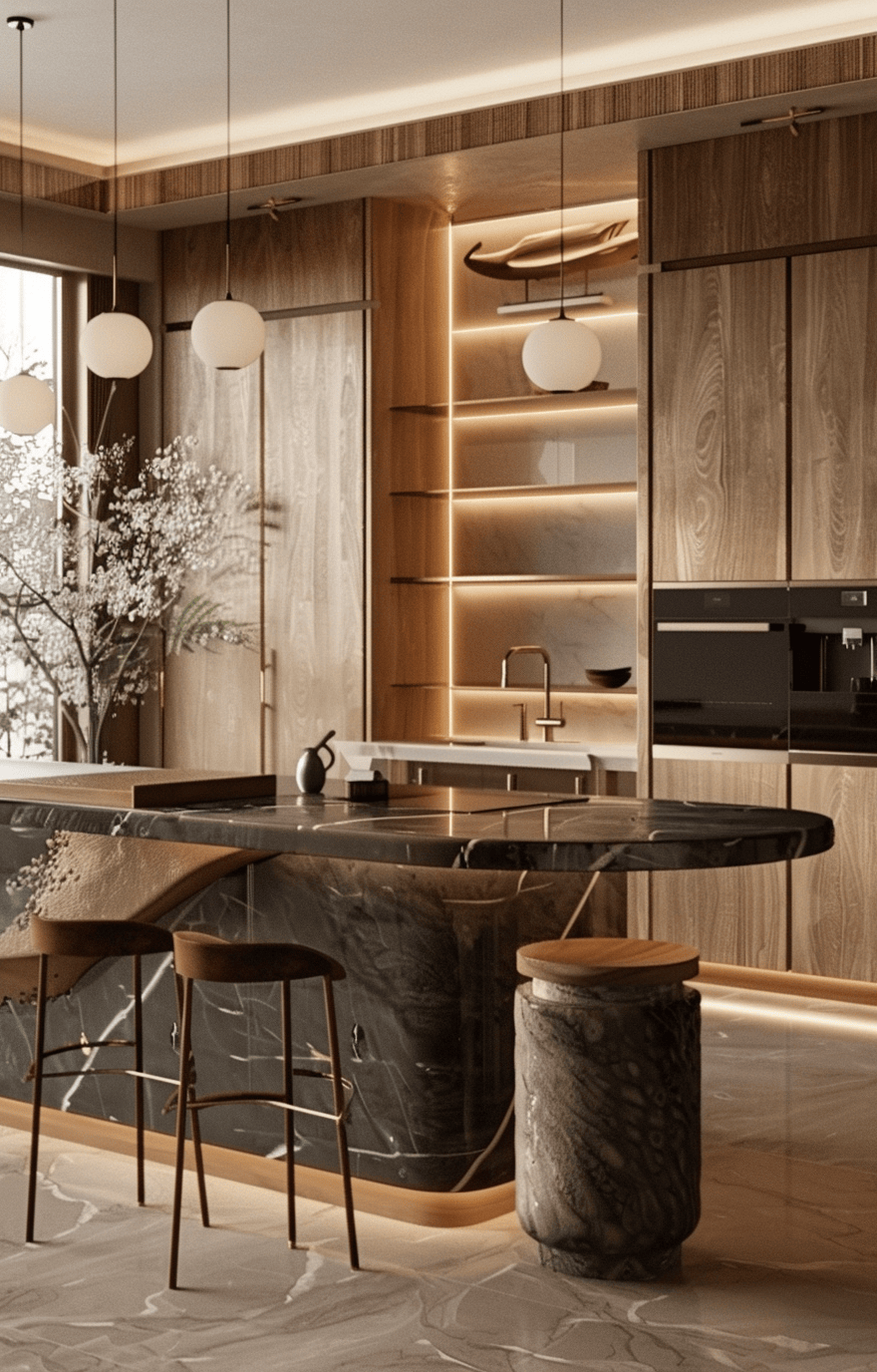 Japandi kitchen makeover showcasing Scandinavian and Japanese design harmony