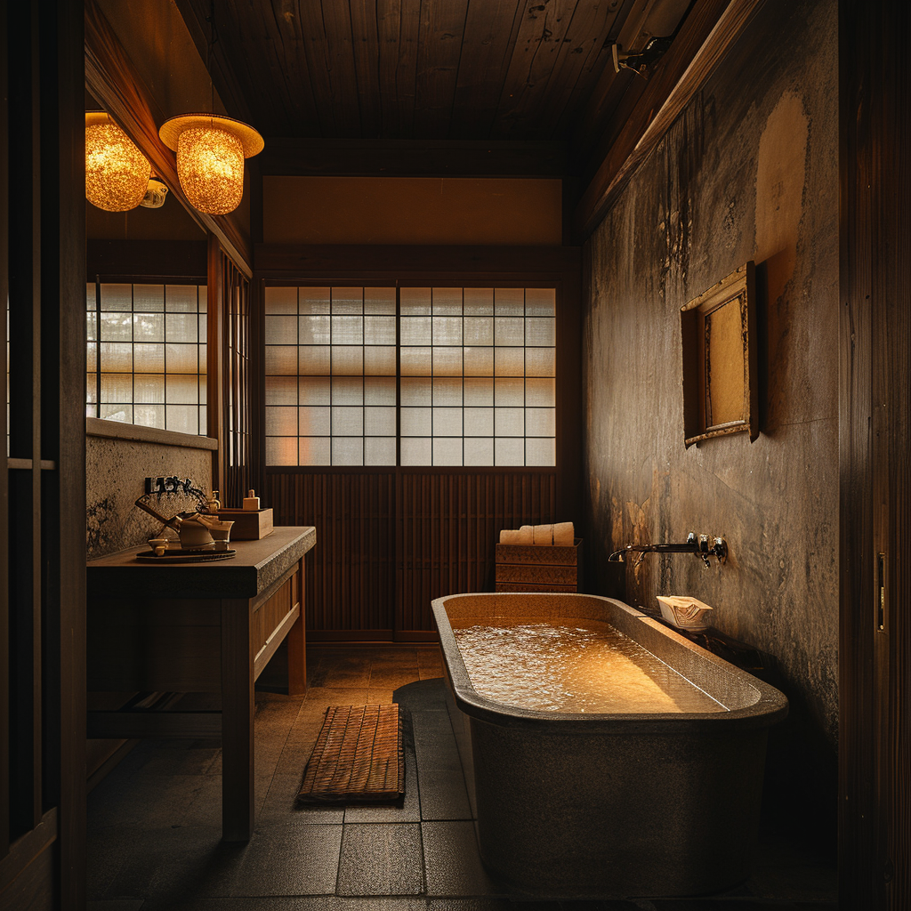 Japanese bathroom aesthetic focusing on the purity of design and the art of the bath ritual..png