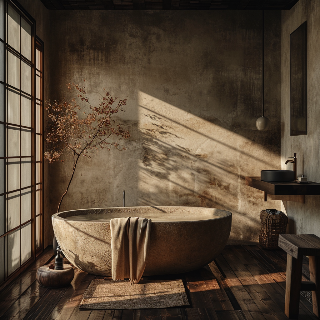 Japanese design bathroom reflecting the art of simplicity and functionality..png