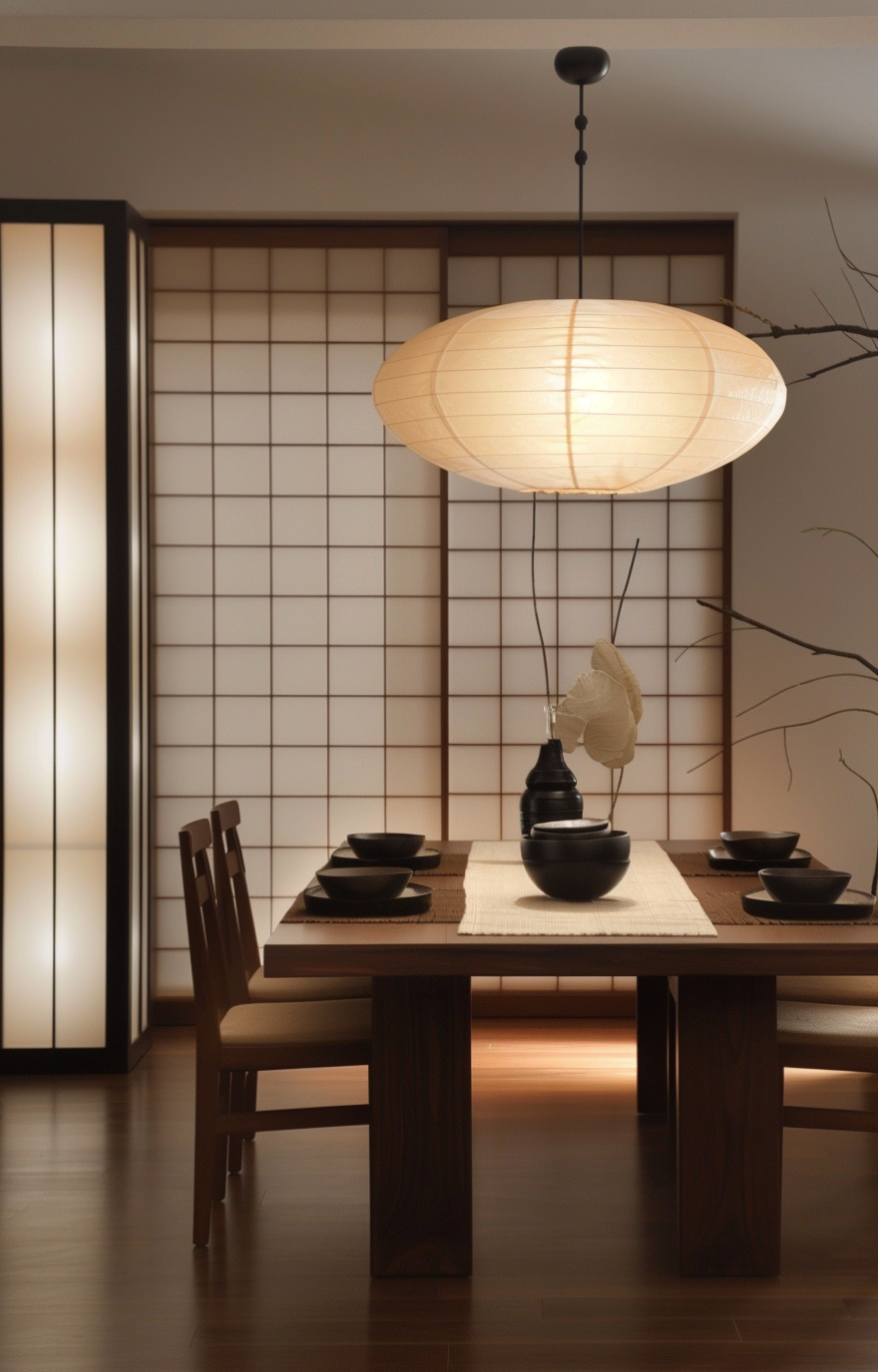 Japanese dining room with chic minimalist and tranquil design ideas