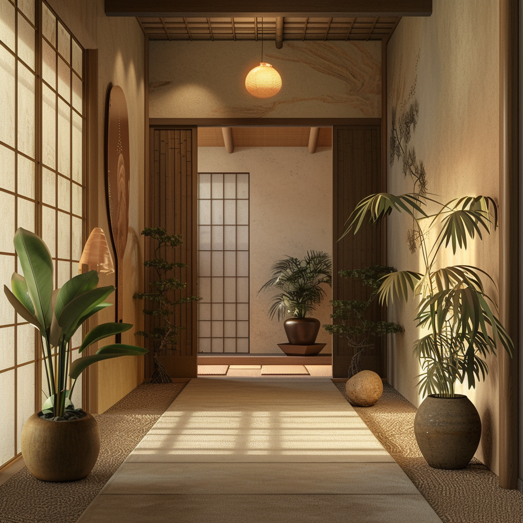 Japanese hallway makeover ideas combining functionality with beauty