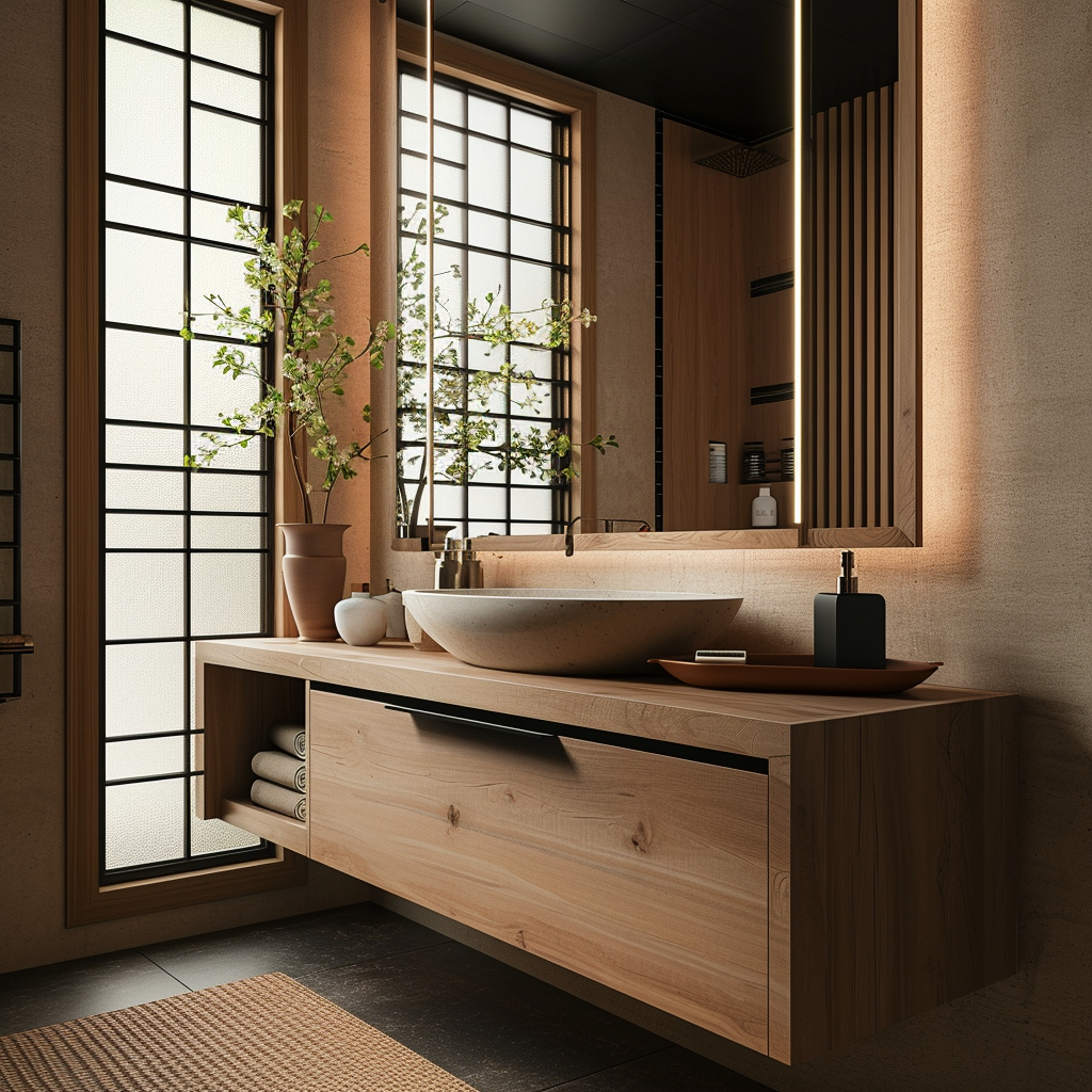 Japanese style bathroom design featuring a blend of simplicity and elegance..png