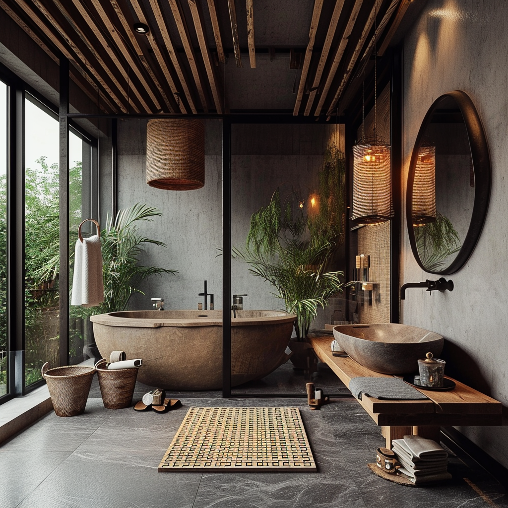 Japanese style bathroom design that reflects the balance of nature and craftsmanship..png