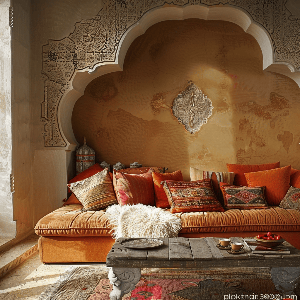 Layered moroccan material palette