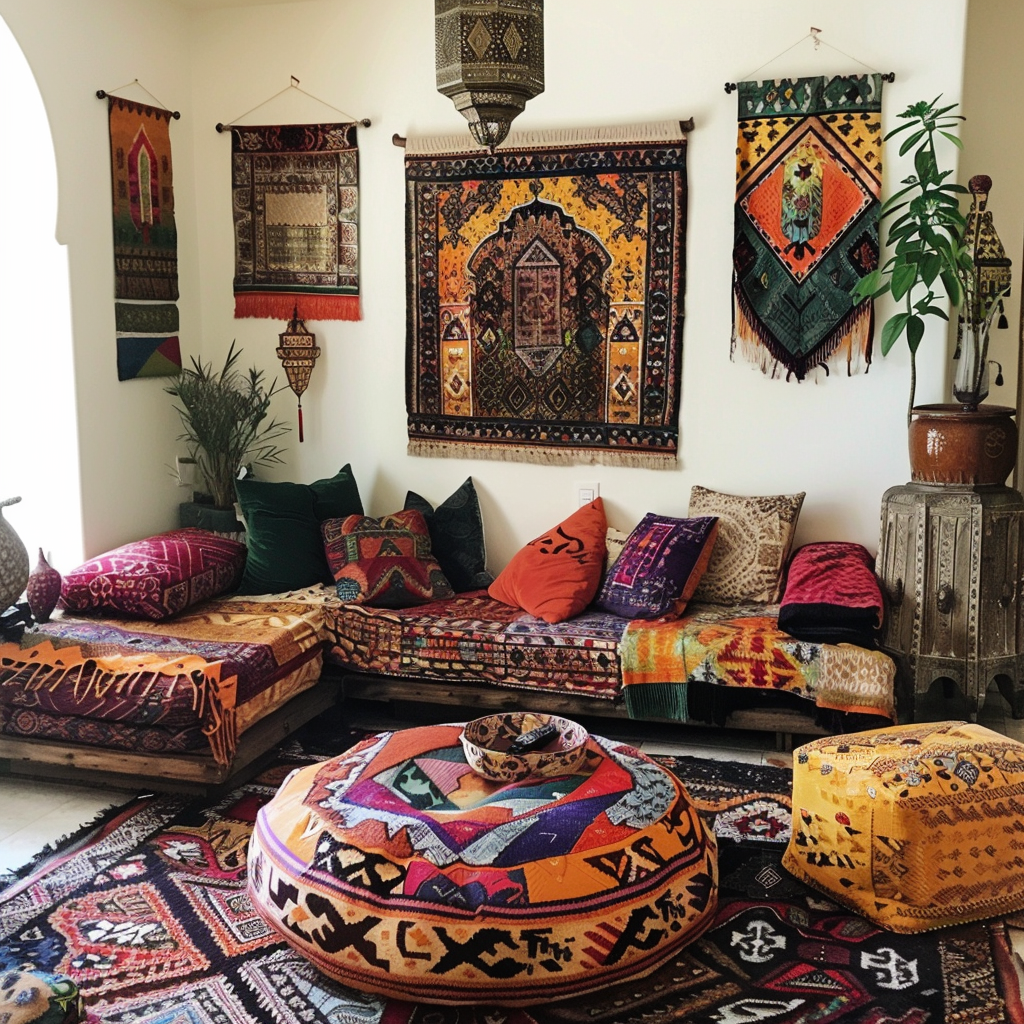 Lively moroccan living hues