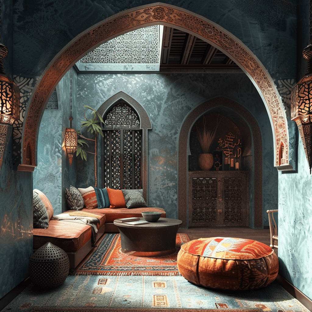 Moroccan color use in interiors