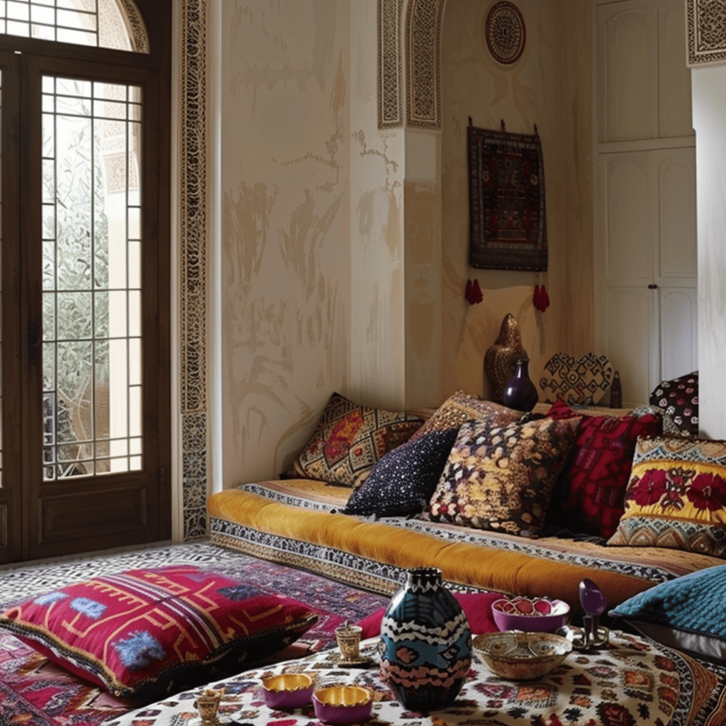 Moroccan colorful living space