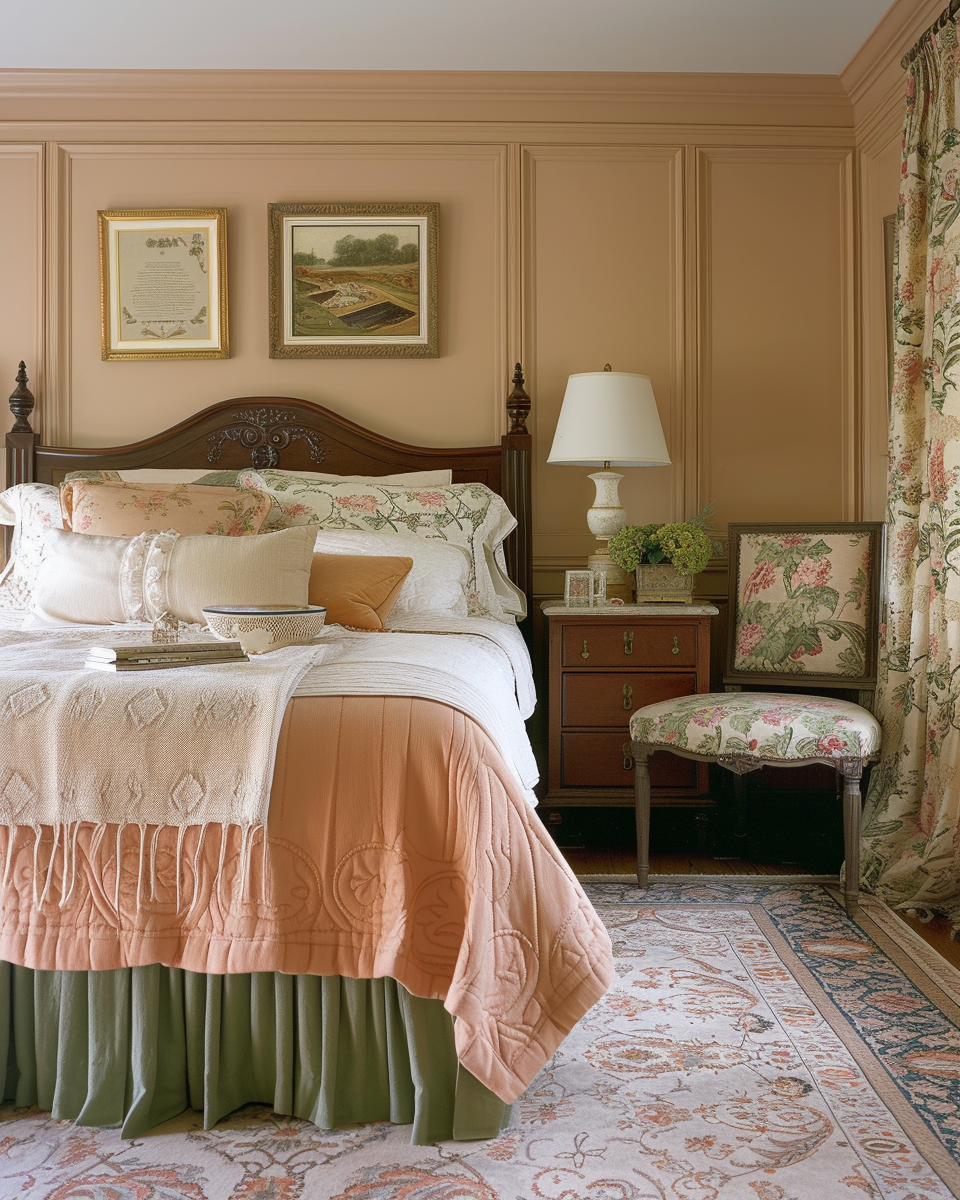 Renewed Victorian bedroom with classic elegance and a touch of modernity