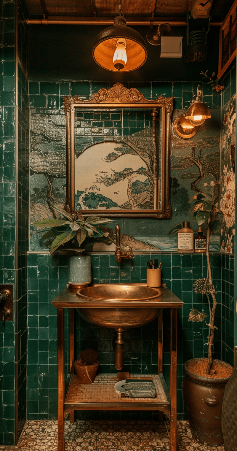 Revival of 70s bathroom decor ideas for a retro masterpiece transformation