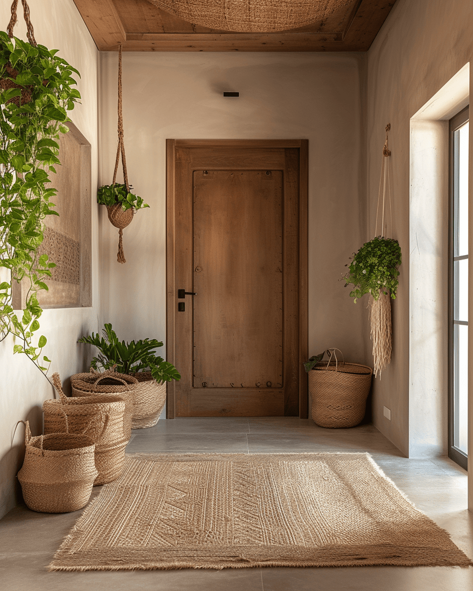 Rustic hallway design ideas that range from classic to contemporary, showcasing the versatility of rustic decor