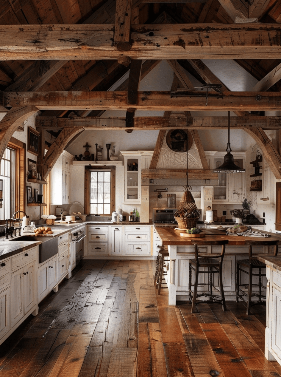 Rustic kitchen herb gardens picture with fresh herbs growing in vintage containers on the windowsill