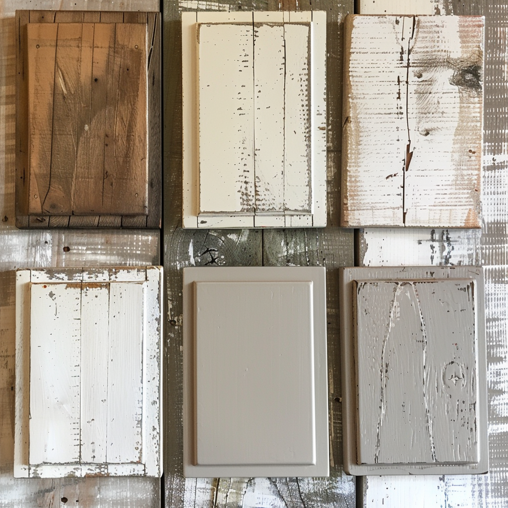 Showcase of farmhouse walls in matte, satin, and eggshell finishes highlighting their textures