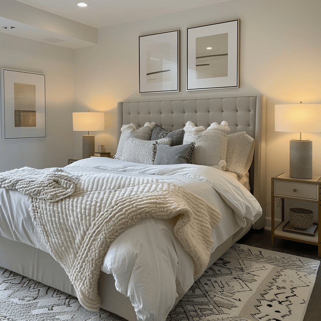 Stylish modern bedroom demonstrating the impact of well-chosen plush materials on creating a visually appealing and comfortable environment