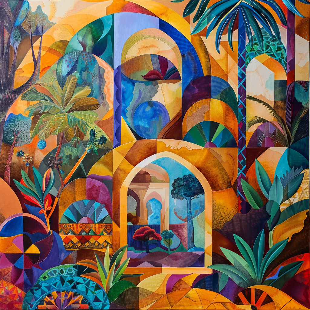 Symbolic moroccan color patterns