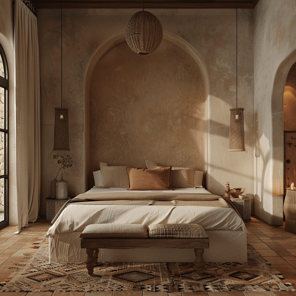 Terracotta beige gray moroccan