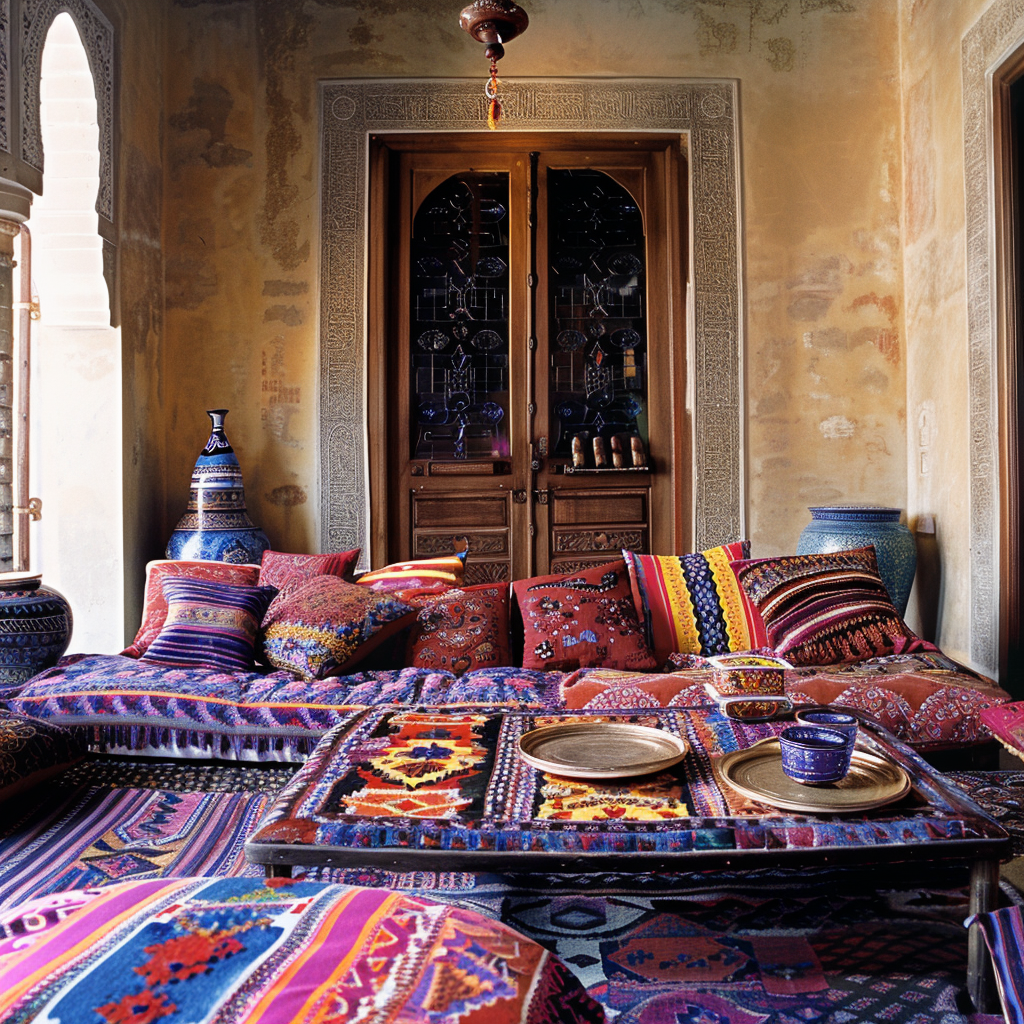 Vibrant moroccan living patterns