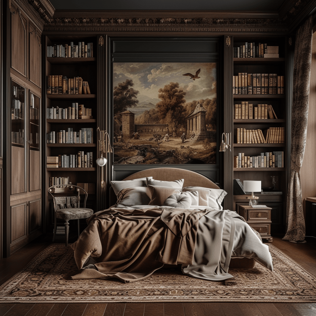 Victorian bedroom fusion featuring luxury and simplicity in a unique aesthetic