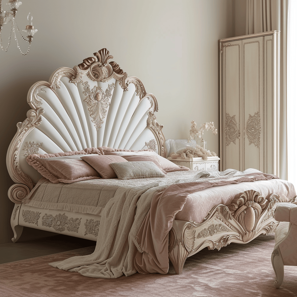 Victorian bedroom luxury featuring contemporary design within a classic elegance framework
