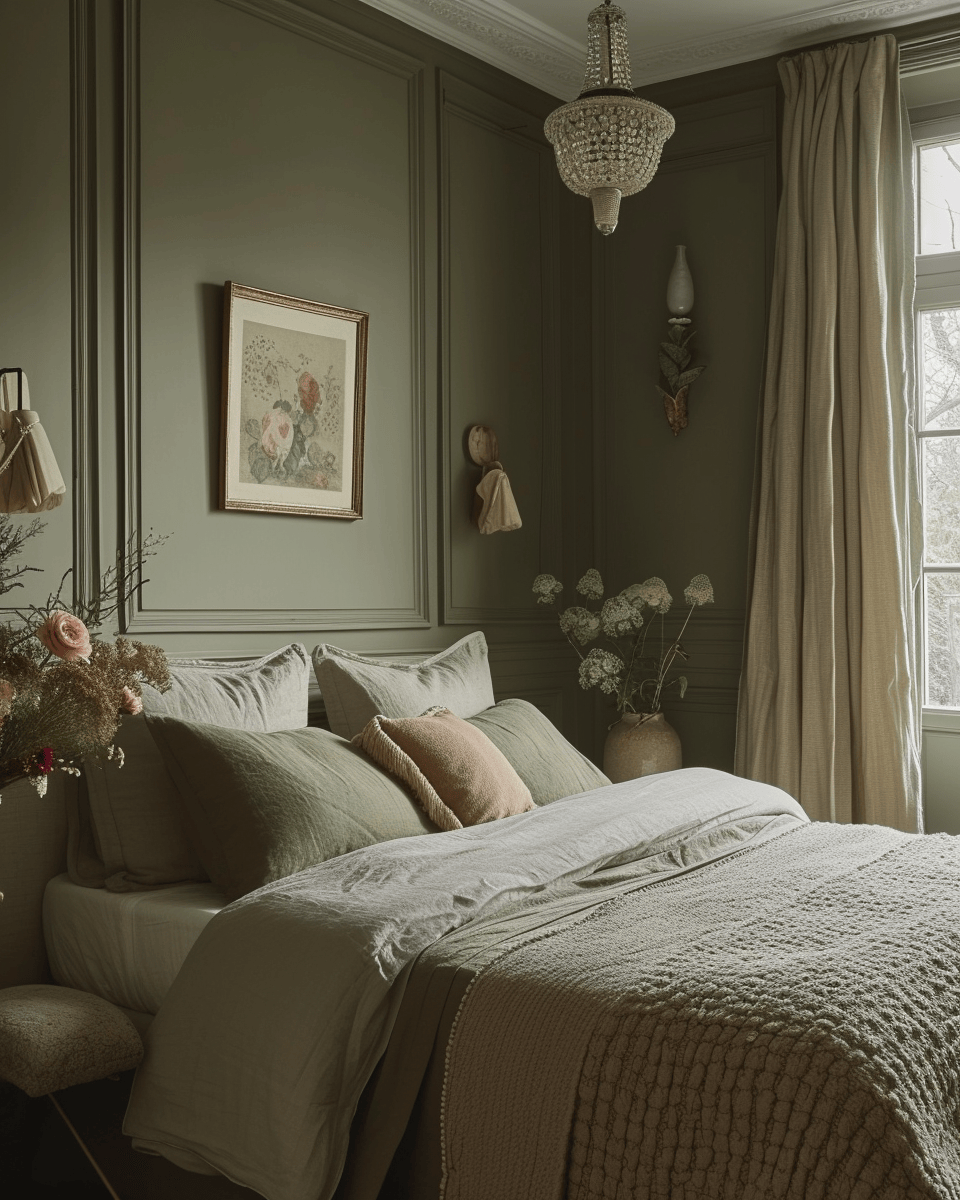Victorian bedroom makeover combining modern elegance with historical charm