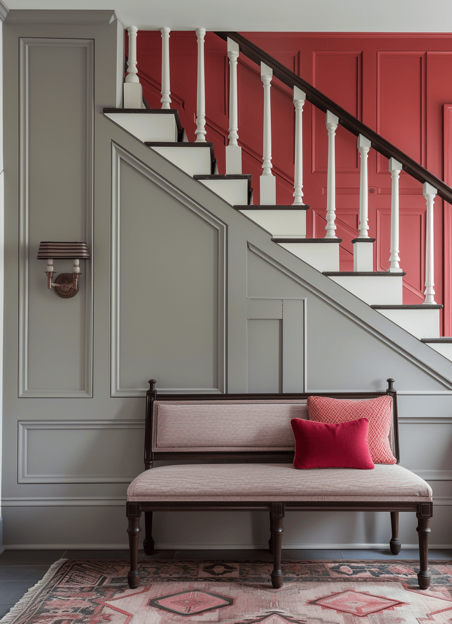 Victorian hallway decorated with a blend of classic and modern elements for a timeless look