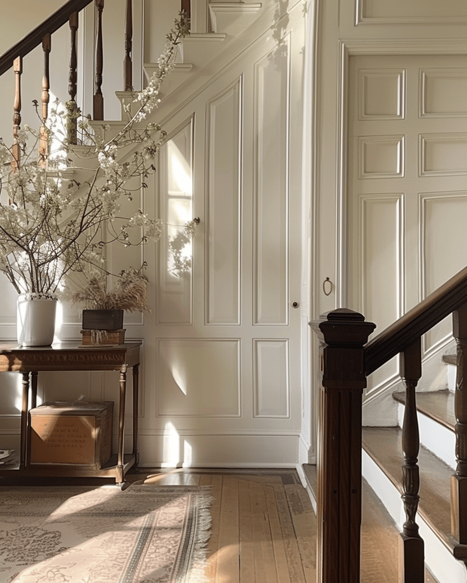 Victorian hallway featuring mirrors that add depth and reflect the era's elegance