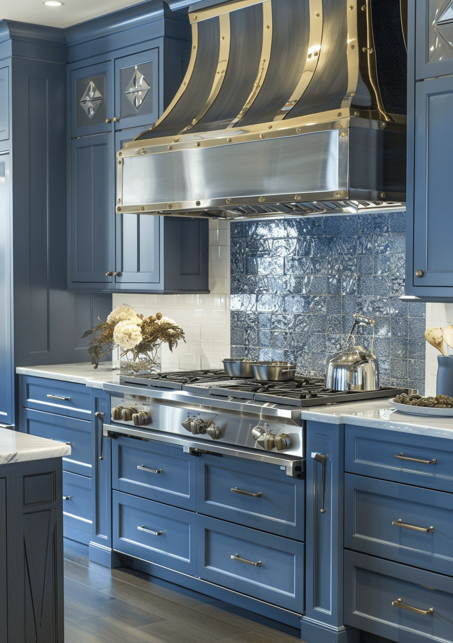 Victorian kitchen appliances integrated with classic style and modern technology